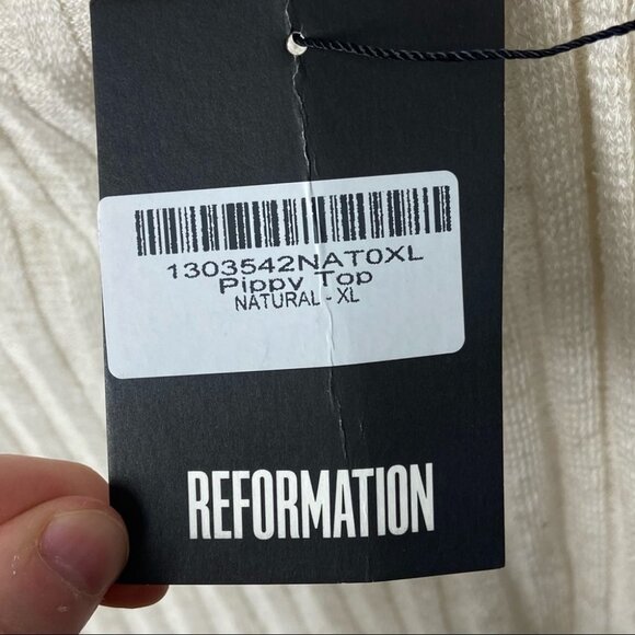 NWT Reformation Pippy Top Natural Sweetheart Tank Size XL Linen Bohemian Boho‎ - Picture 7 of 11
